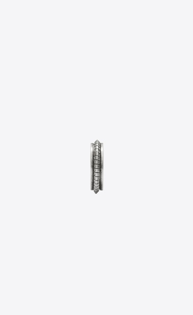 FOLK ring in oxidized silver-tone metal